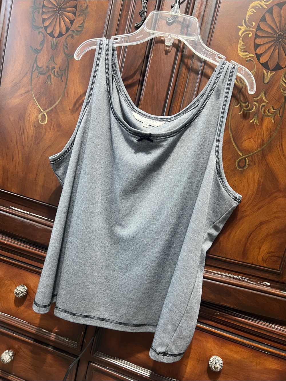 Uniform Woman by John Paul Richard Gray Scoop Neck Tank